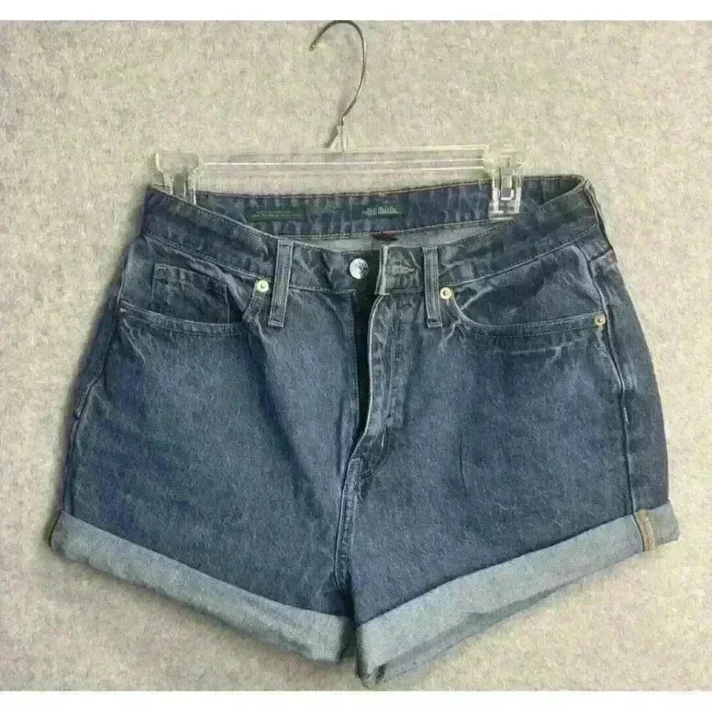 Wild Fable‎ Women's High-Rise Jean Denim Shorts Blue Happy Size 6/28 100% Cotton